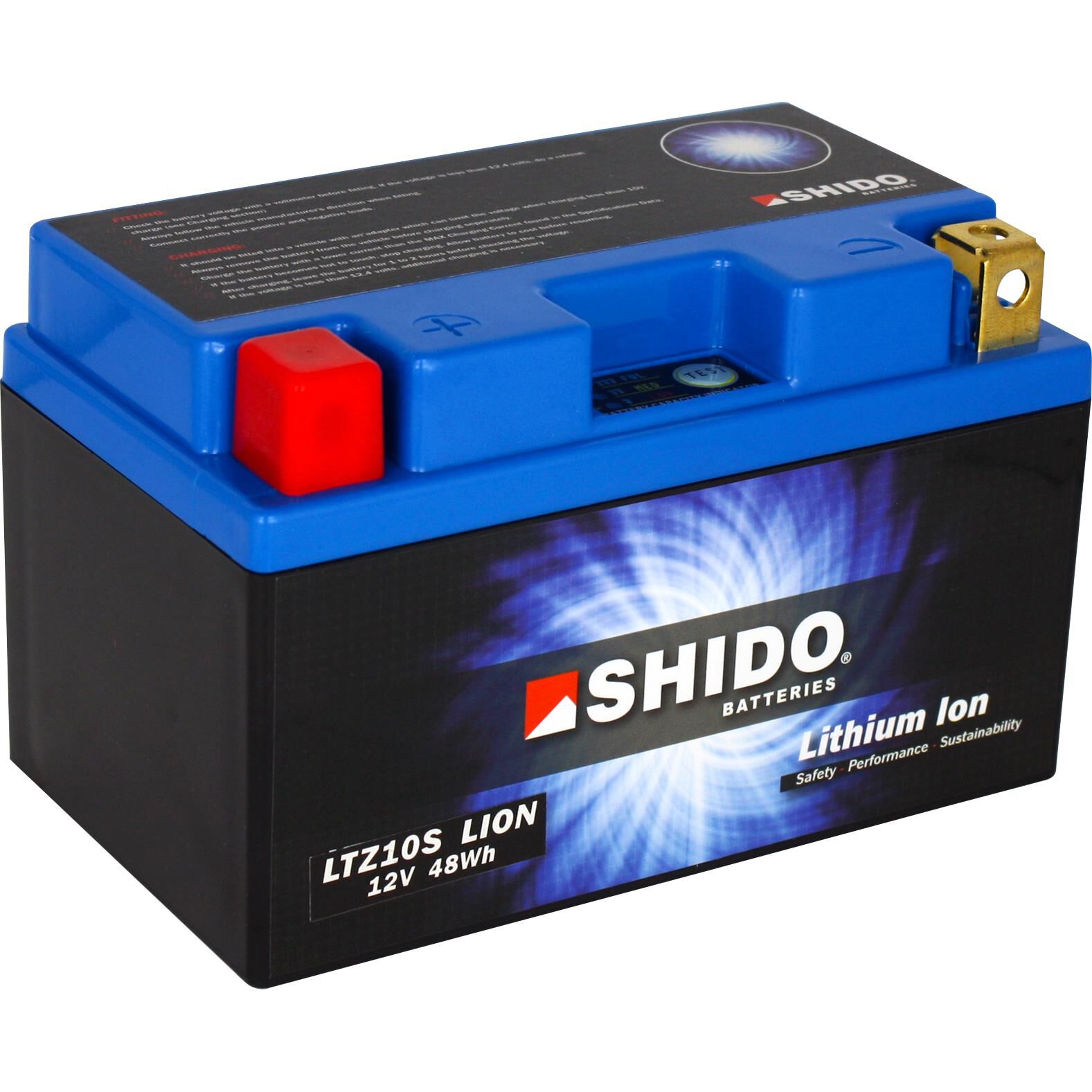 Shido Lithium Batterie LTZ10S, 12V, 4Ah (YTZ10S) von Shido