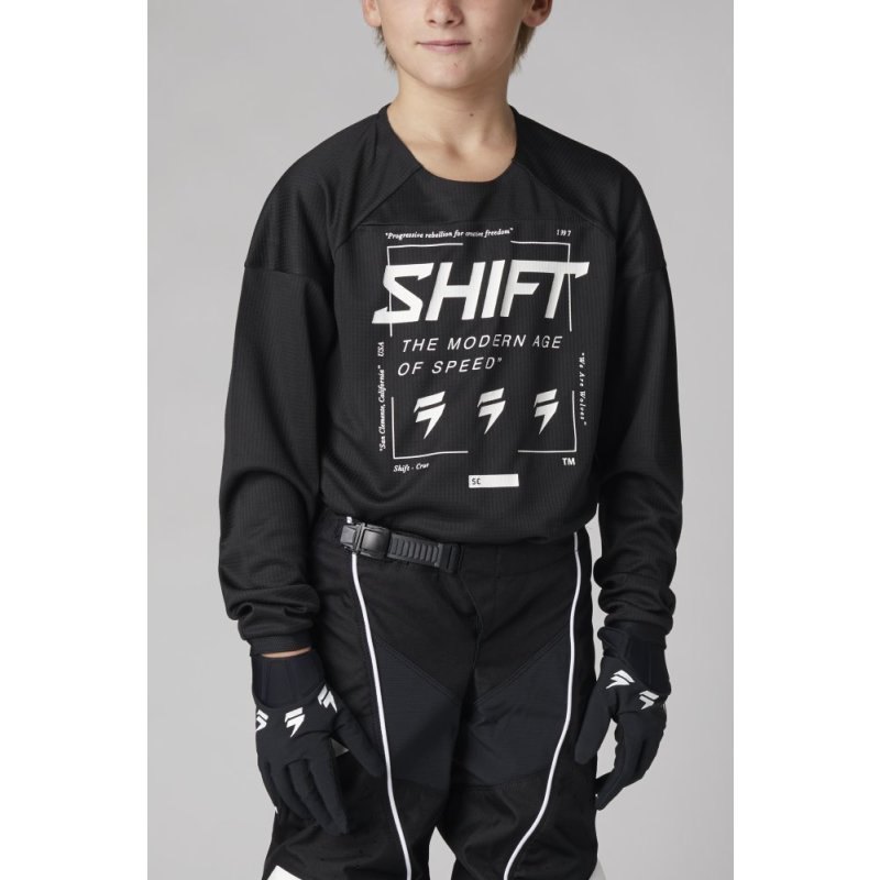 Shift Youth White Label Bliss Jersey [Blk/Wht] von Shift