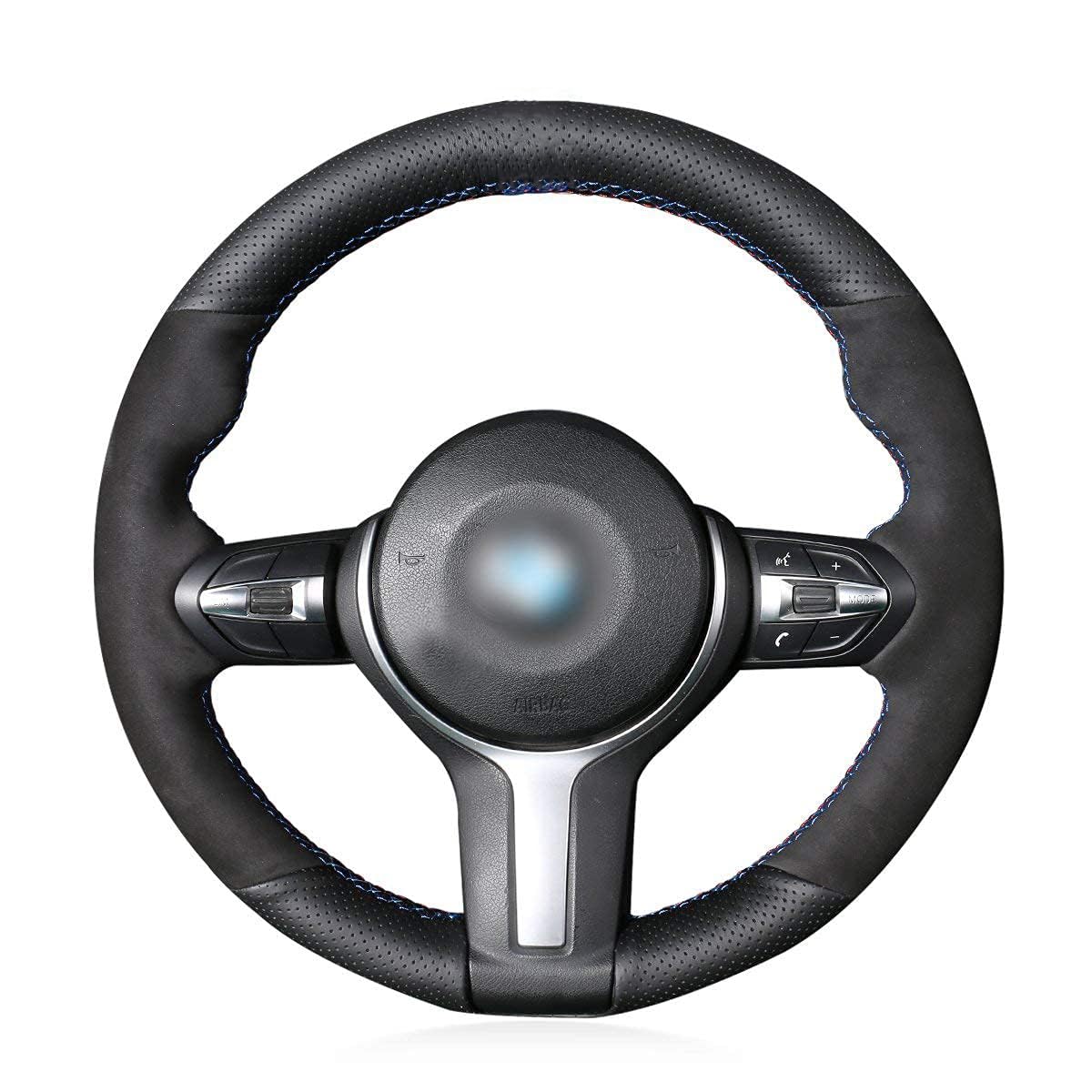 Hand nähen schwarz Wildleder Auto Lenkradbezug für M Sport F30 F31 F34 F10 F11 F07 F12 F13 F06 X3 F25 X4 F26 X5 F15 M50d X6 F16 M50d F20 F21 M135i M140i Hand nähen schwarz Wildleder Auto Lenkradbezug für M Sport F30 F31 F34 F10 F11 F07 F12 F13 F06 X3 F25 X4 F26 X5 F15 M50d X6 F16 M50d F20 F21 M135i M140i von Shining wheat