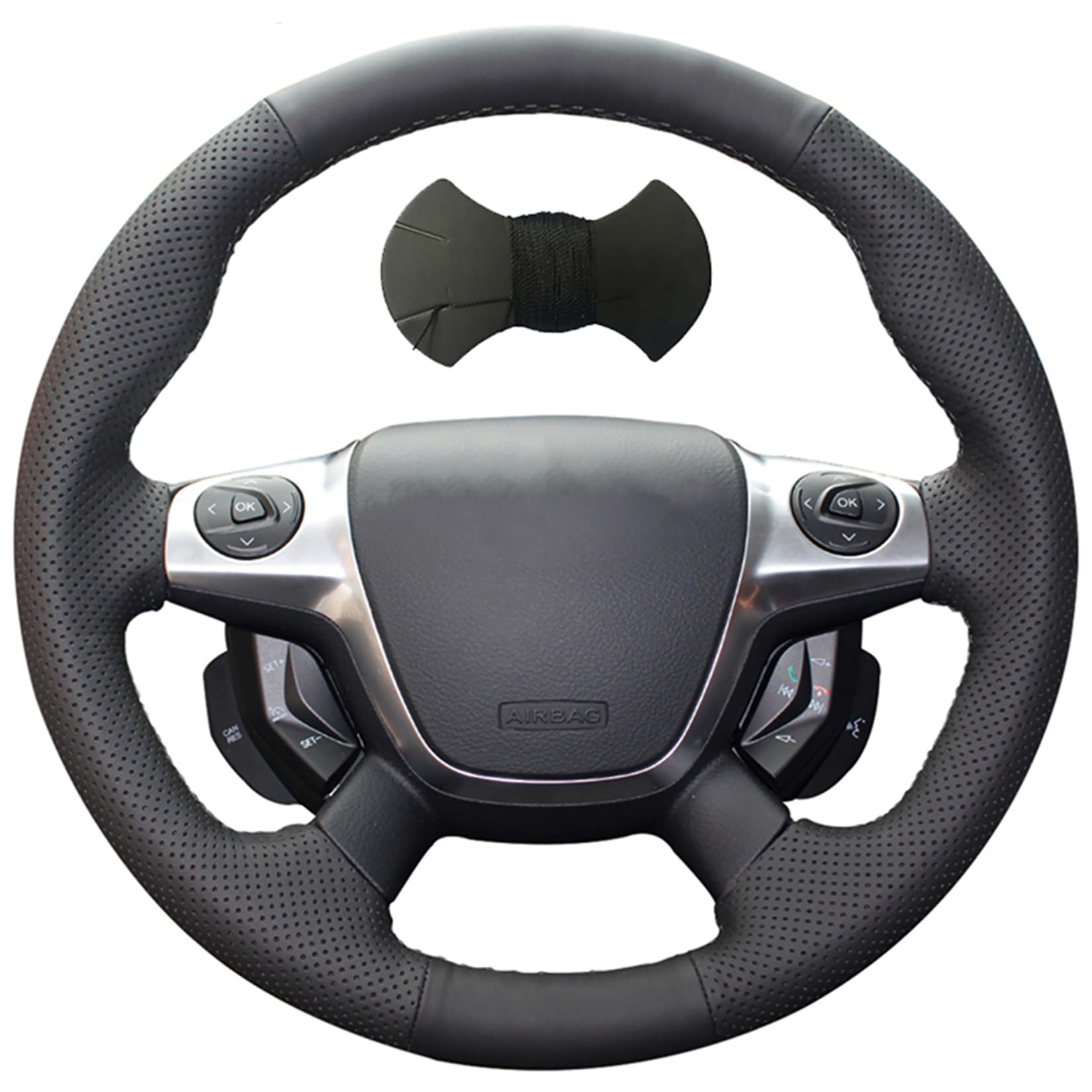 Shining Wheat Handgenähte Lenkradhüllen für Ford Focus 3 2012-2014 Kuga Escape 2013-2016 C-MAX 2011-2014 Shining Wheat Handgenähte Lenkradhüllen für Ford Focus 3 2012-2014 Kuga Escape 2013-2016 C-MAX 2011-2014 von Shining wheat