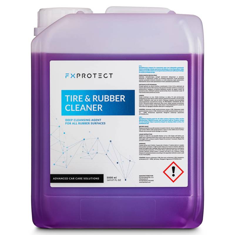 FX Protect Tire- & Rubber Cleaner Reifenreiniger 5L | entfernt hartnäckigste Verschmutzungen | Entfetter, Reifenpflege, Reifen Reiniger von Shiny Freaks