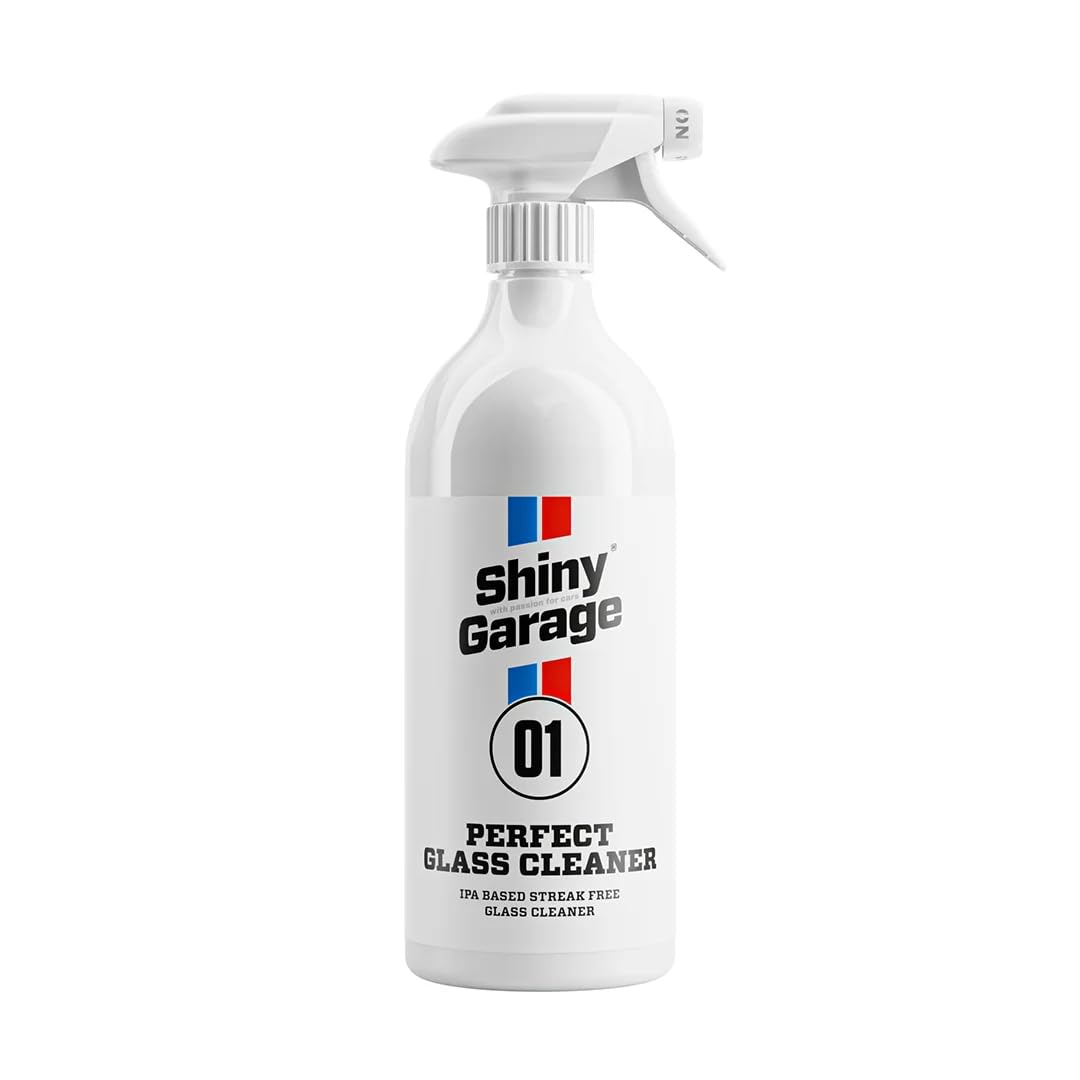 Shiny Garage Scheibenreiniger Auto Innen & Aussen 'Perfect Glass Cleaner' 1L - Wirksamer Autoscheiben Reiniger - Hinterlässt Keine Streifen - Effizienter Glasreiniger Auto - Einfache Autopflege von Shiny Garage