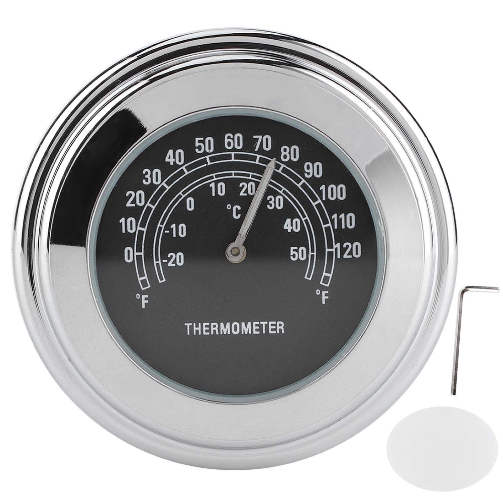 Shipenophy Anti-Schock-Thermometer Wasserdichtes Temperaturmessgerät für Motorräder für praktisches Zubehör(Black) von Shipenophy