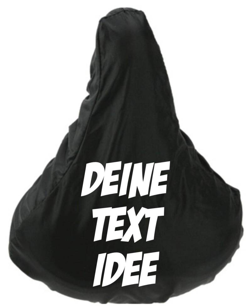 ShirtInStyle Premium Schonbezug Sattelbezug Sattelschutz mit deinem Wunschtext veredelt, Fahrrad, Schutz, Bezug, Hülle, Farbe Schwarz von Shirtinstyle