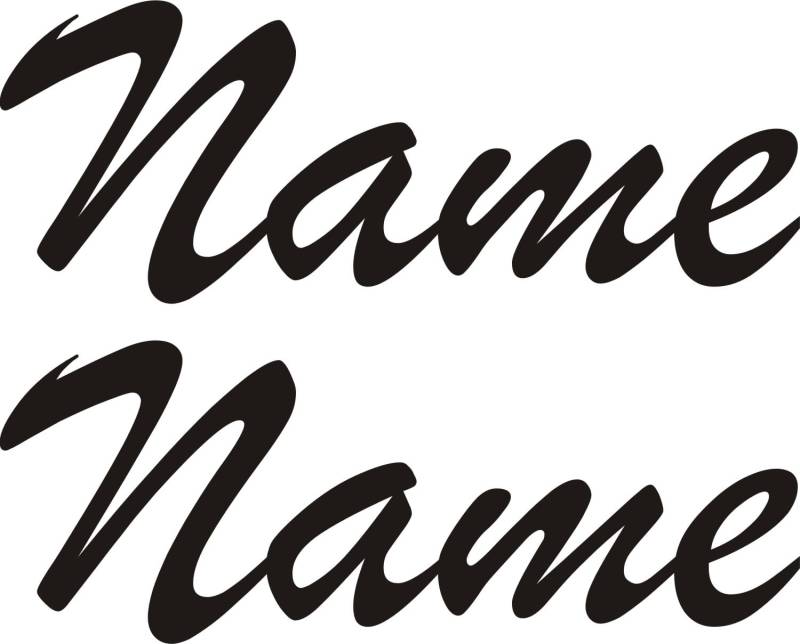 ShirtInStyle Wunschname Angelkahn Boots Bootsaufkleber für Schlauchboote, Text Name Set 2 Stück 80cm Breit, Aufkleber Folie, Farbe Schwarz von Shirtinstyle
