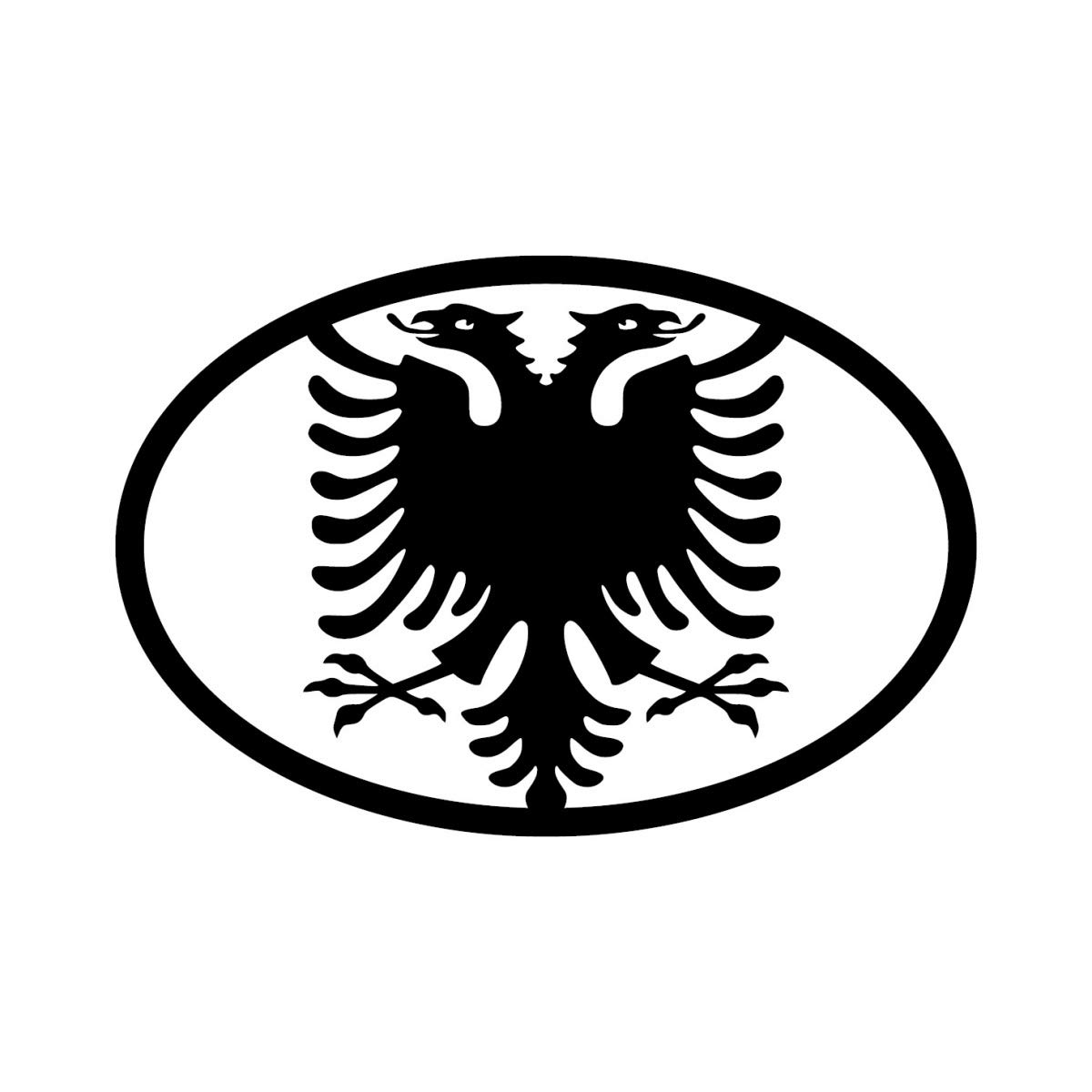Shirtblaster Albanien Adler Aufkleber Autoaufkleber Sticker 15cm x 10cm Farbe Schwarz von Shirtblaster
