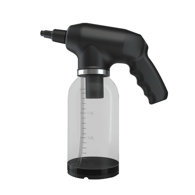 Shkalacar 2L Elektrischer Autowasch Schaumpistolen, Hand Autowaschschaum Sprühflasche mit USB, Schaum/verdickter Flaschenkörper, Großer Schaumkanone für Auto KFZ, Schwarz von Shkalacar