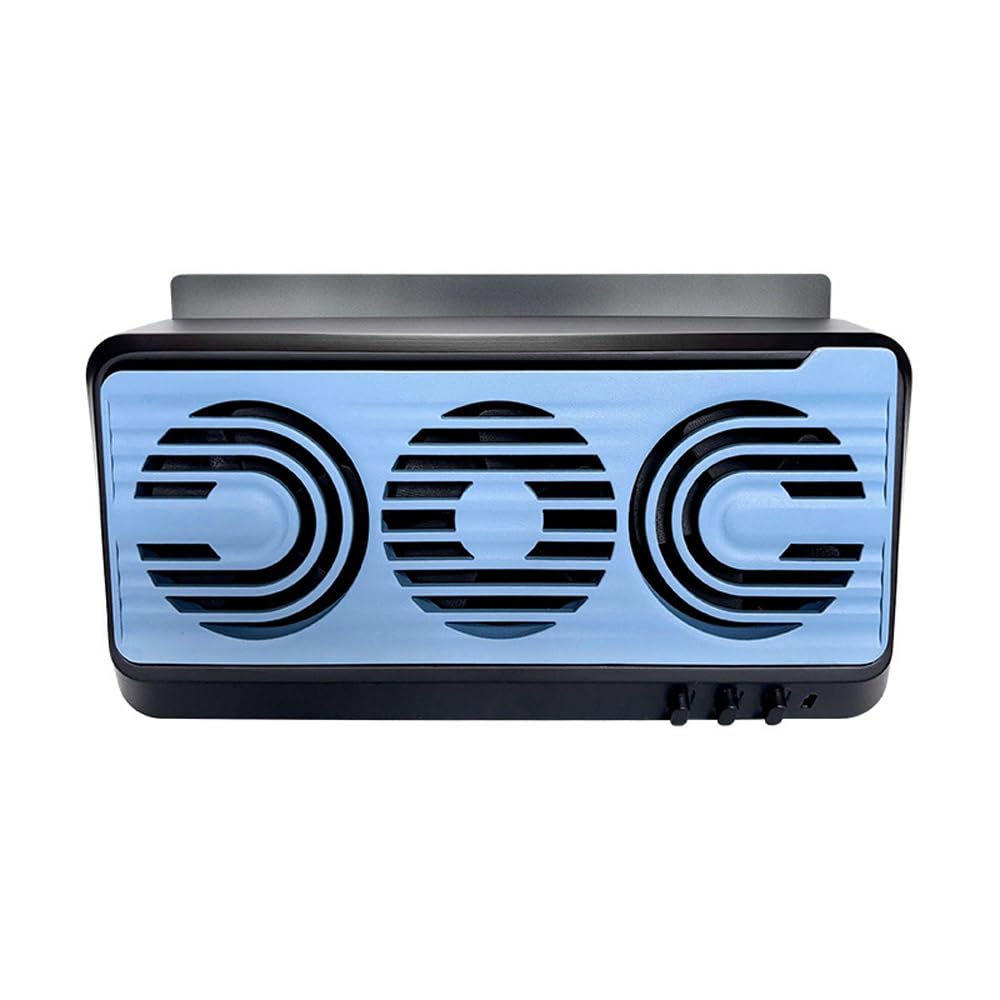 Shkalacar 3 Lüfter Auto, USB und Solarbetriebener Luftzirkulationsventilator mit unabhängigem Schalter, Geräuschloser Lüftungskühler für SUVs Limousinen Vans und Bürositz(Schwarz) von Shkalacar