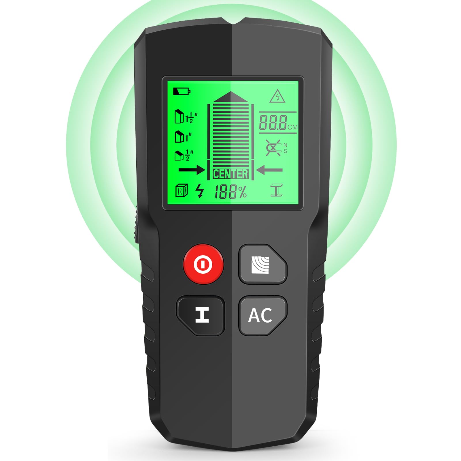 Shkalacar 5 in 1 Wandscanner Detektor, Elektronischer Bolzendetektor mit HD LCD Display, Akustische Warnung, Anzeige der Kabelwarnung, Digitaler Wandscanner zur Erkennung von Holz und Wechselstrom von Shkalacar