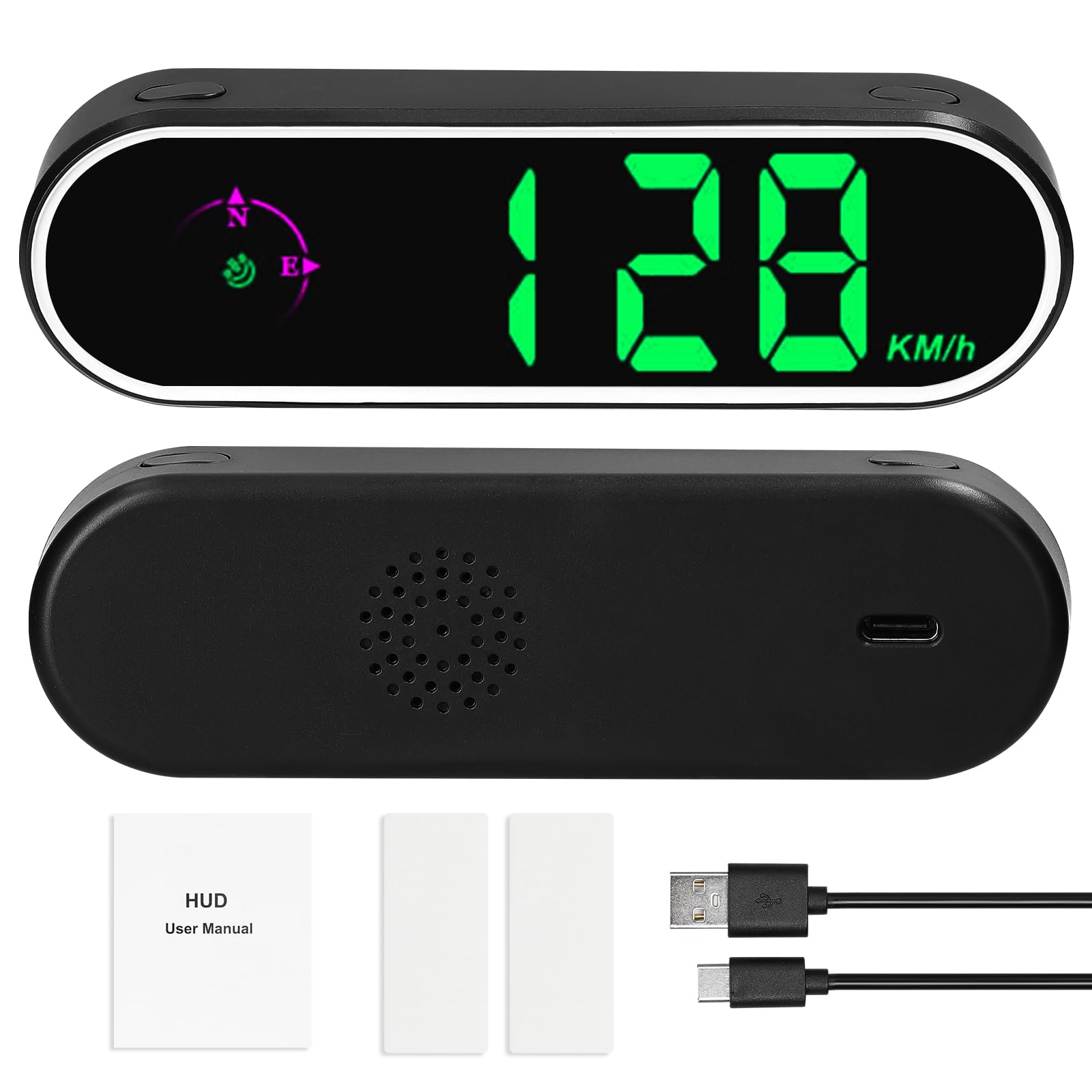Shkalacar Auto Head Up Display, GPS Digital Tachometer mit Farbenfroher LED-Anzeige Uhr und Funktionen für Geschwindigkeitsalarm, Auto HUD Anzeige für Auto LKW SUV RV Shkalacar Auto Head Up Display, GPS Digital Tachometer mit Farbenfroher LED-Anzeige Uhr und Funktionen für Geschwindigkeitsalarm, Auto HUD Anzeige für Auto LKW SUV RV von Shkalacar