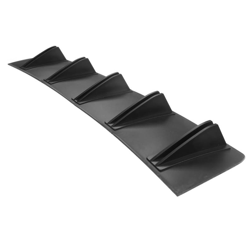 Shkalacar Auto Heckstoßstange Chassis Flügellippendiffusor, 5 Flossen Haifischflosse Spoiler, 815 * 165mm Universal Auto modifiziertes Zubehör für Auto LKW SUV(Schwarz) von Shkalacar