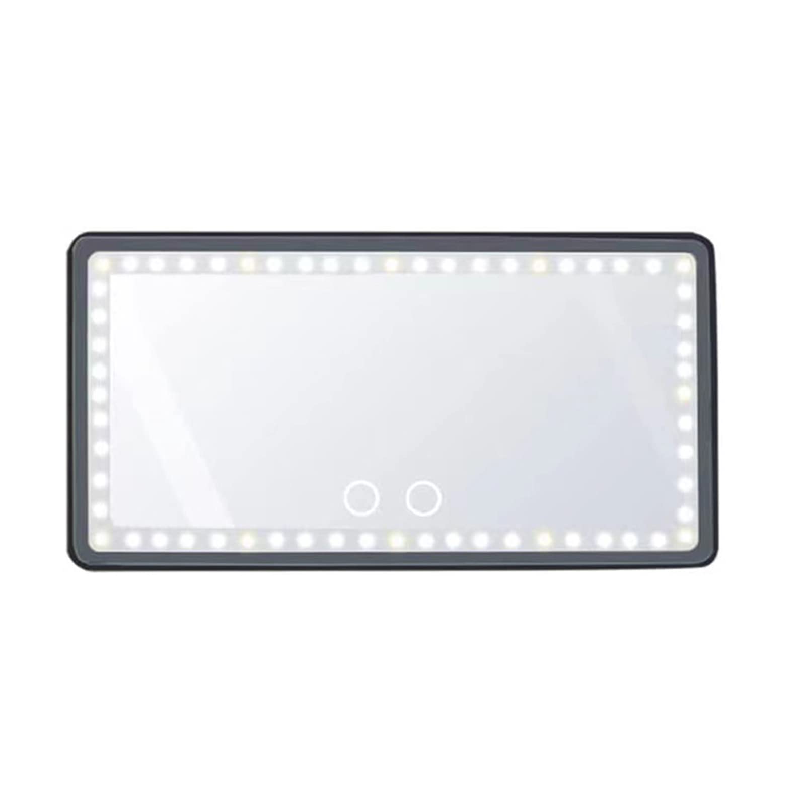 Shkalacar Auto Kosmetikspiegel, Universeller Sonnenblende Spiegel mit LED Licht, Touchscreen Design, USB Stromversorgung, Wiederaufladbarer Make up Spiegel für alle Autos(Schwarz) von Shkalacar