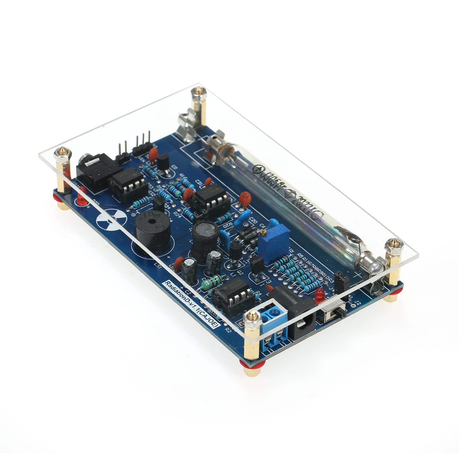 Shkalacar DIY Miller Tube Zusammengebautes Strahlungsdetektorsystem, Tube Nuclear Radiation Detector Geiger Counter Kit Module Experimental Module Shkalacar DIY Miller Tube Zusammengebautes Strahlungsdetektorsystem, Tube Nuclear Radiation Detector Geiger Counter Kit Module Experimental Module von Shkalacar