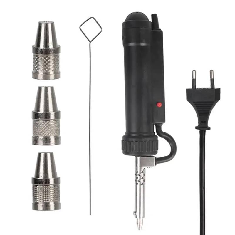 Shkalacar Elektrischer Entlötpumpe, Automatische Lötsauger mit 3 Lötsaugdüsen und eine Nadel, Tragbare Hand Vakuum Lötzinn Sauggerätpistole, EU Stecker von Shkalacar