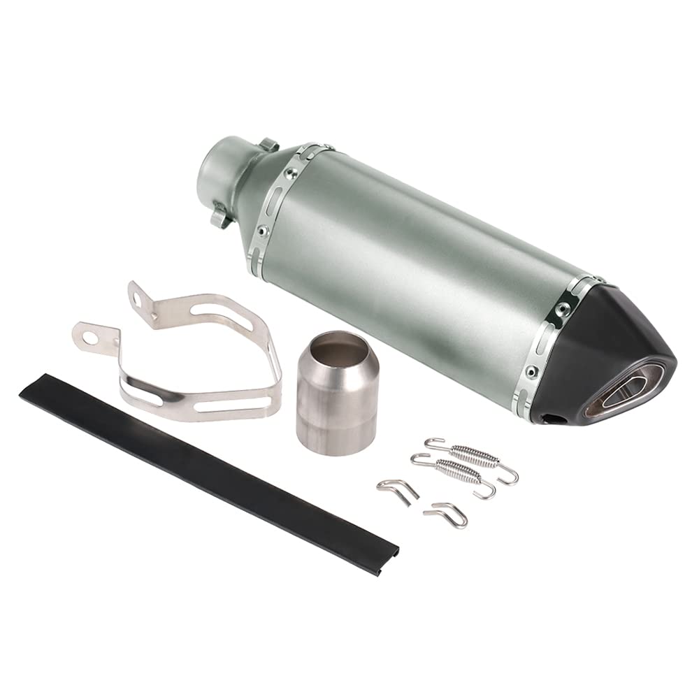 Shkalacar Motorrad Auspuff Universal, Kleiner Sechskant-Fase Modifizierter Endschalldämpfer, 38-51mm Auspuff mit Montagezubehör, Passend für Motorräder, ATVs Shkalacar Motorrad Auspuff Universal, Kleiner Sechskant-Fase Modifizierter Endschalldämpfer, 38-51mm Auspuff mit Montagezubehör, Passend für Motorräder, ATVs von Shkalacar