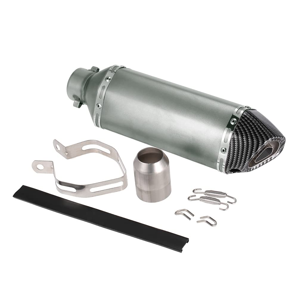 Shkalacar Universal Motorrad Auspuff Endrohr Klein Modifiziert 38mm-51mm mit Montagezubehör Passend für Motorrad ATV Shkalacar Universal Motorrad Auspuff Endrohr Klein Modifiziert 38mm-51mm mit Montagezubehör Passend für Motorrad ATV von Shkalacar