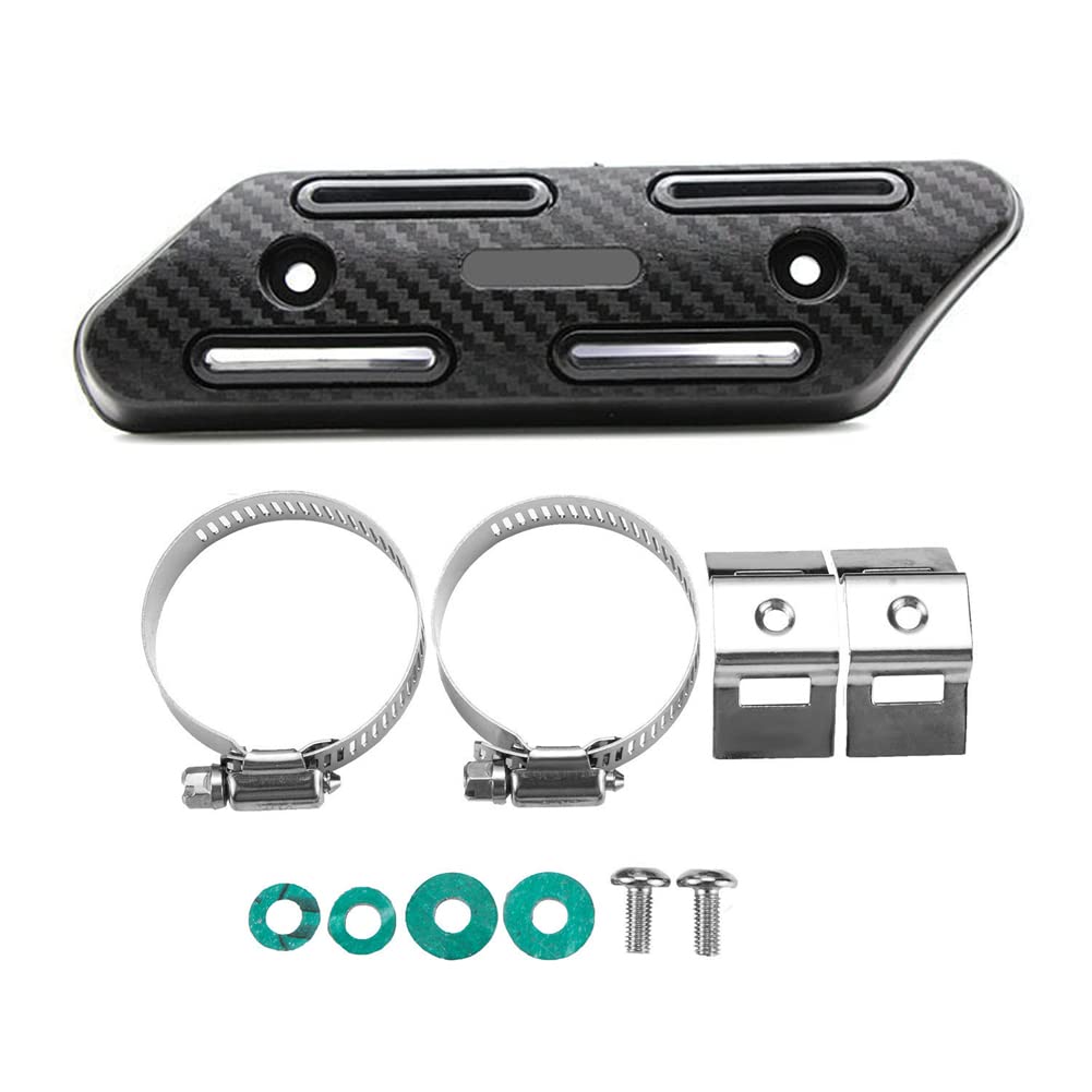 Shkalacar Motorrad Auspuffschutz, Universal Auspuff-Hitzeschild für Motorrad, Protektor Nachrüstung CRF 6 Farben Optional Shkalacar Motorrad Auspuffschutz, Universal Auspuff-Hitzeschild für Motorrad, Protektor Nachrüstung CRF 6 Farben Optional von Shkalacar