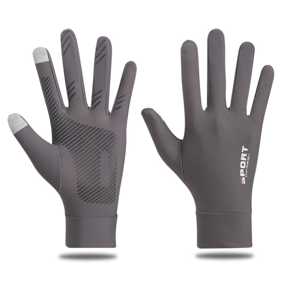Shkalacar Motorrad Eisseide Handschuhe, Sommer UV Schutzhandschuhe Touchscreen Freundlich, Rutschfeste Atmungsaktive Motorradhandschuhe zum Fahren Radfahren Reiten Klettern Golfen(Grau, Full Finger S) Shkalacar Motorrad Eisseide Handschuhe, Sommer UV Schutzhandschuhe Touchscreen Freundlich, Rutschfeste Atmungsaktive Motorradhandschuhe zum Fahren Radfahren Reiten Klettern Golfen(Grau, Full Finger S) von Shkalacar