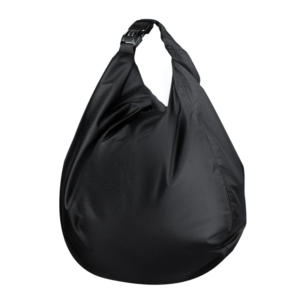 Shkalacar Motorrad Helmtasche Faltbare, 30L große Kapazität wasserdichte Helm Aufbewahrungs Tasche aus Oxford-Gewebe mit Zahlenschloss, Universal Helmtasche, Schwarz Shkalacar Motorrad Helmtasche Faltbare, 30L große Kapazität wasserdichte Helm Aufbewahrungs Tasche aus Oxford-Gewebe mit Zahlenschloss, Universal Helmtasche, Schwarz von Shkalacar