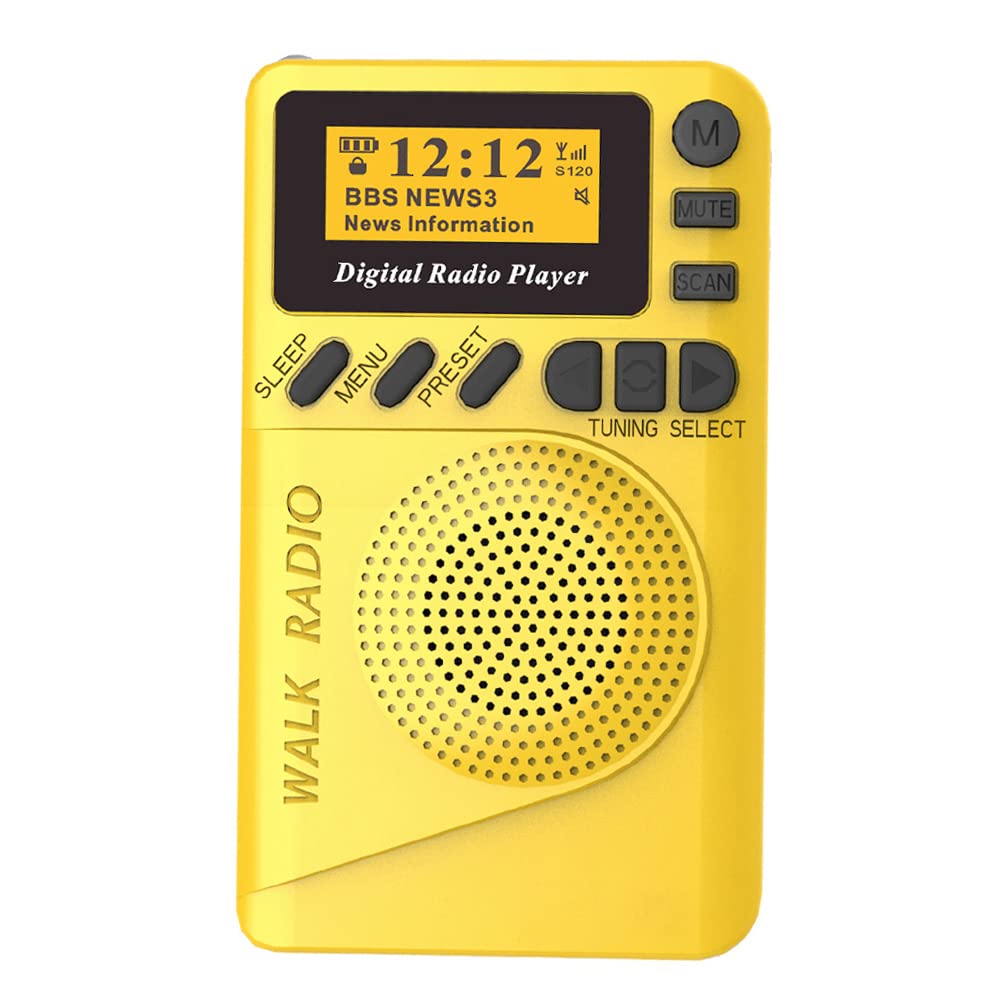 Shkalacar Pocket DAB-Digitalradio, Tragbares Mini DAB + Digitalradio Mit MP3-Player, FM-Radio LCD-Display von Shkalacar