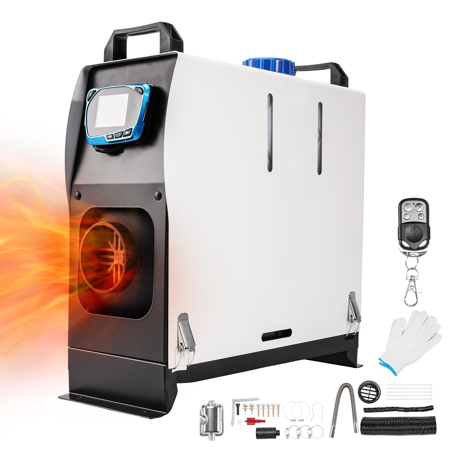 ShockFlo 8KW Standheizung Diesel 12V Lufterhitzer Tragbar Luft Dieselheizung Diesel Ruhig Air Diesel Heizung w/Schalldämpfer All-in-one Eine Löcher w/Fernbedienung LCD-Display Weiß - Vertikaler Stil ShockFlo 8KW Standheizung Diesel 12V Lufterhitzer Tragbar Luft Dieselheizung Diesel Ruhig Air Diesel Heizung w/Schalldämpfer All-in-one Eine Löcher w/Fernbedienung LCD-Display Weiß - Vertikaler Stil von ShockFlo