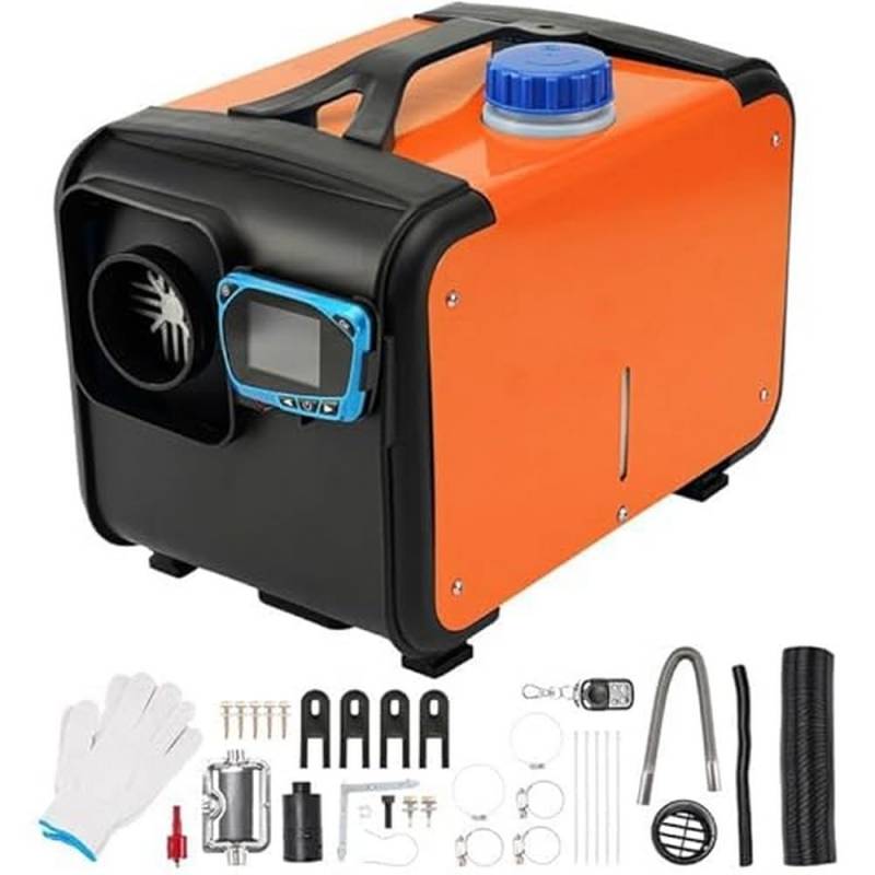 ShockFlo Standheizung Diesel, 12V 5KW Dieselheizung Diesel-Luftheizung All-in-One mit Fernbedienung & LCD-Bildschirm, Schnelles Aufheizen, Air Standheizung für Auto LKW Wohnmobil Bus RV, Boote von ShockFlo