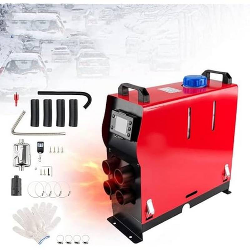 ShockFlo Standheizung Diesel, 12V 5KW Dieselheizung Diesel-Luftheizung All-in-One mit Fernbedienung & LCD-Bildschirm, Schnelles Aufheizen, Air Standheizung für Auto LKW Wohnmobil Bus RV, Boote von ShockFlo