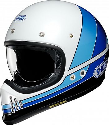 Shoei EX-Zero Equation, Crosshelm - Weiß/Blau/Hellblau - M von Shoei