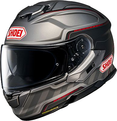 Shoei GT-Air 3 Discipline, Integralhelm - Matt Grau/Schwarz/Rot - XS von Shoei