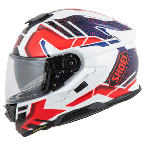Shoei GT-Air 3 Hike TC-10 Integralhelm Weiss Blau Rot Shoei GT-Air 3 Hike TC-10 Integralhelm Weiss Blau Rot von Shoei