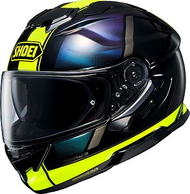 Shoei GT-Air 3 Scenario, Integralhelm - Schwarz/Neon-Gelb/Lila/Grün - XL von Shoei