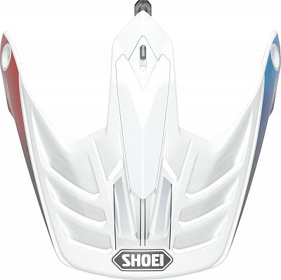 Shoei Hornet Adv Sovereign, Helmschirm - Weiß/Blau/Rot von Shoei