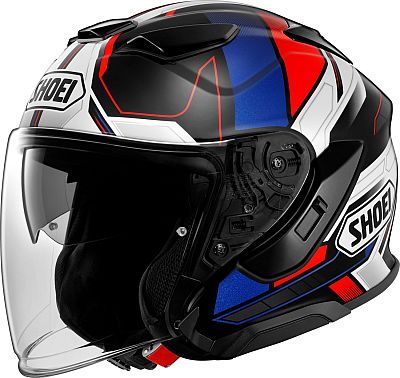 Shoei J-Cruise 3 Whizzy, Jethelm - Schwarz/Weiß/Blau/Rot - S von Shoei