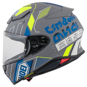 Shoei NXR 2 Accolade TC-10 Integralhelm Matt Grau Gelb Blau von Shoei