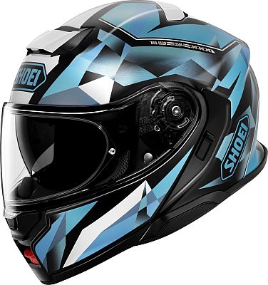 Shoei Neotec 3 Fragments, Klapphelm - Blau/Schwarz/Weiß - XXL von Shoei