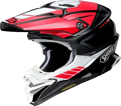 Shoei VFX-WR 06 Jammer, Motocrosshelm - Schwarz/Rot/Weiß - XXL von Shoei
