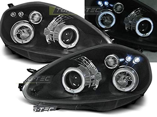 Paar Herde Scheinwerfer Fiat Grande Punto 05 – 08 ANGEL EYES SCHWARZ von Shop Import