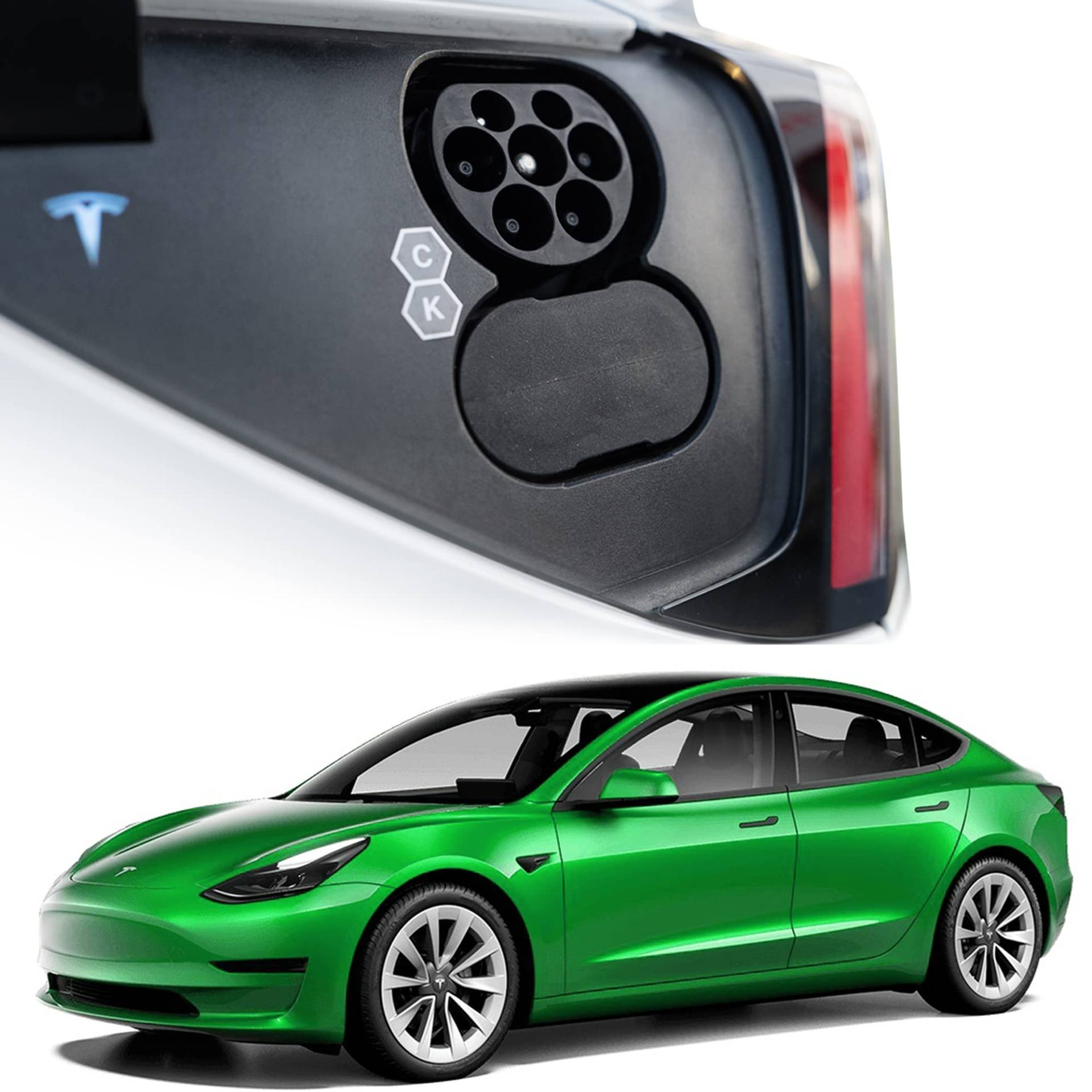 Shop4EV Schutzkappe DC-Anschluss Tesla Model S / 3 / X/Y * – elastische Abdeckung aus robustem Gummi, zum Schutz vor Nässe, Schmutz und Korrosion, passgenaues Zubehör fürs Auto von Shop4EV
