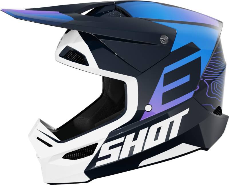 Shot Furious Apex Motocross Helm, blau/weiß, L (59/60) von Shot Race Gear