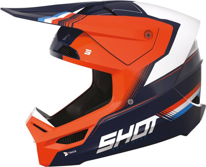 Shot Furious Tracer Kinder Motocross Helm, orange/weiß, M (51/52) von Shot Race Gear