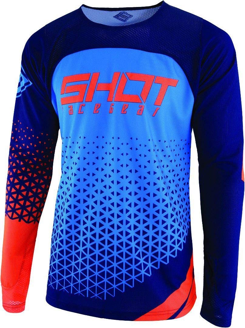 Shot Aerolite Delta Jersey, Blau/Neonorange, Größe XL von Shot