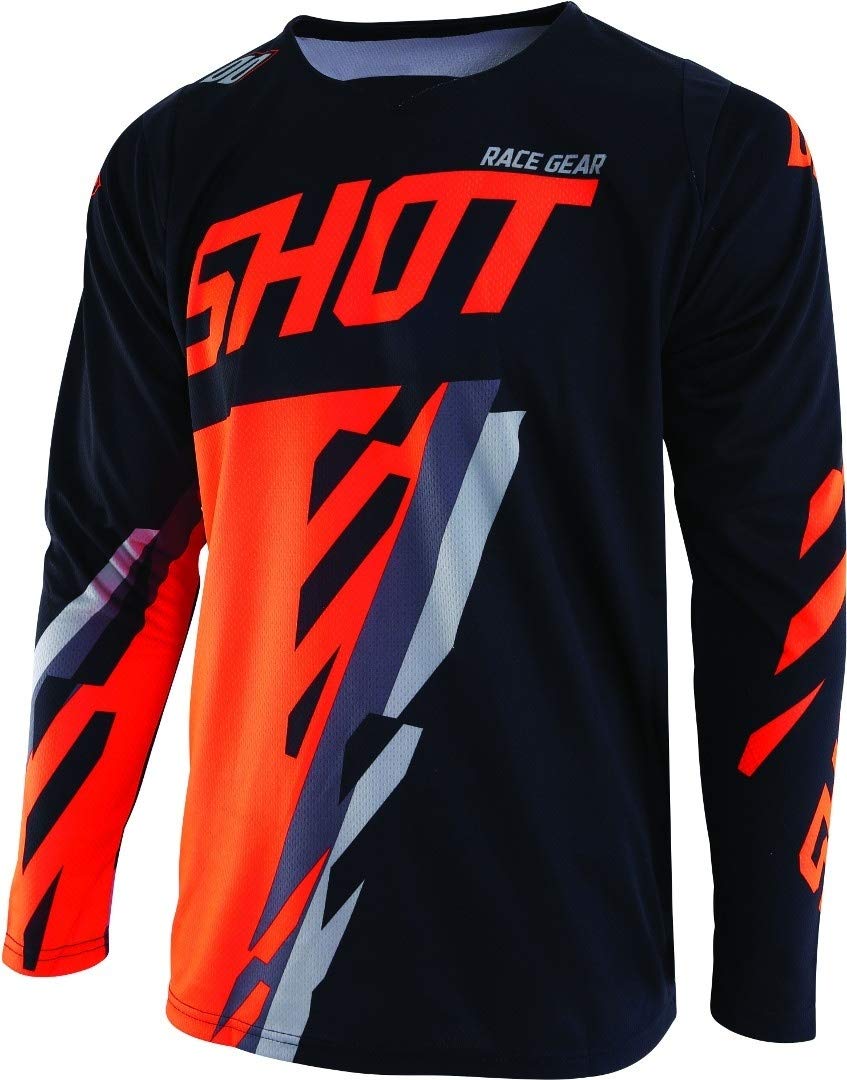 Shot Contact Score Trikot, Schwarz/Neon Orange, Größe S von Shot