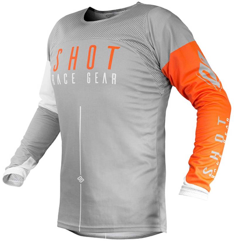 Shot Aerolite Alpha Cross Jersey Hellgrau Orange von Shot Race Gear