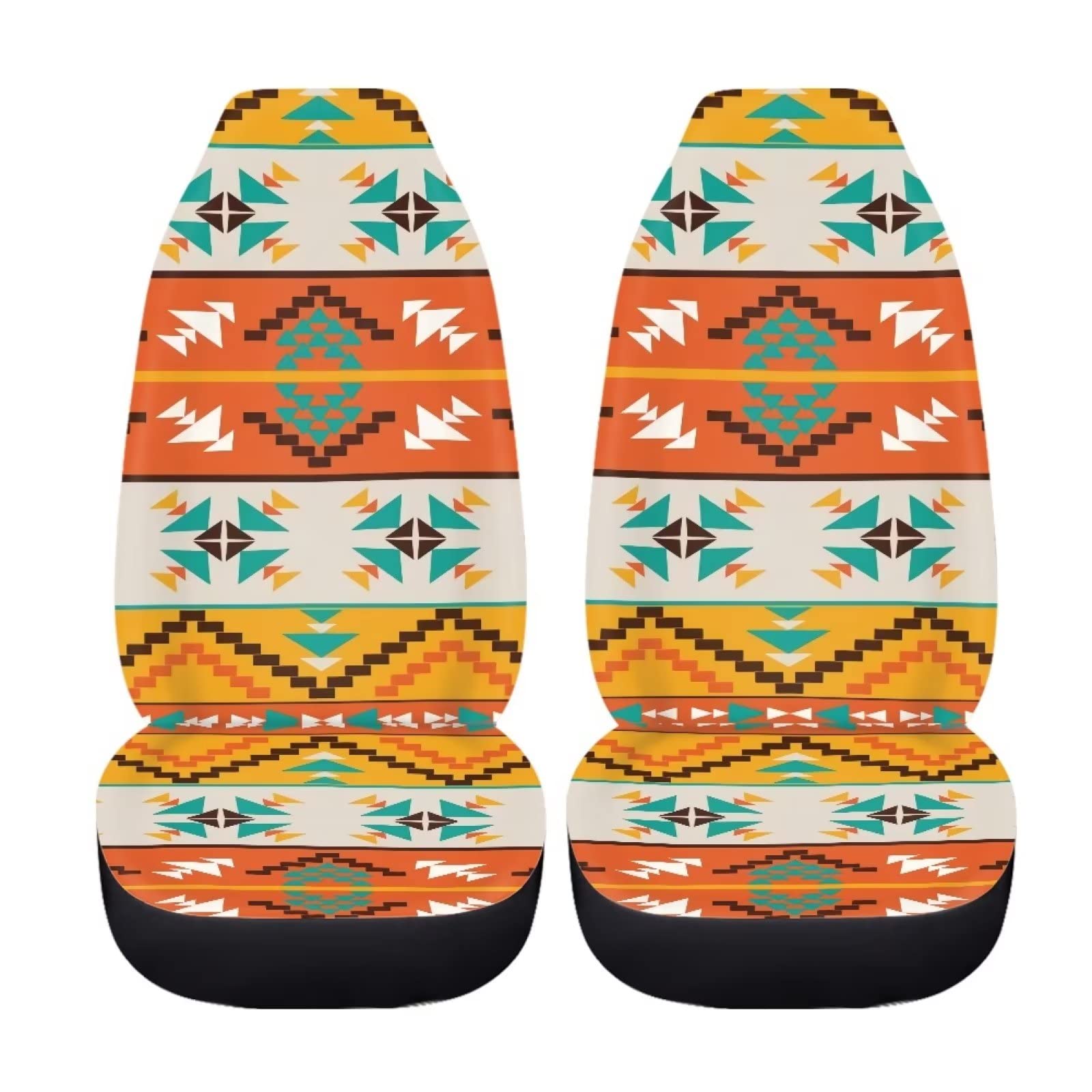 Showudesigns Aztec Autositzbezug Schonbezug Schonbezug Schonbezug nur für Vordersitz Universal Schalensitzbezug für Auto, LKW, SUV, Limousine 2 Stück Set Boho Tribal Autozubehör von Showudesigns