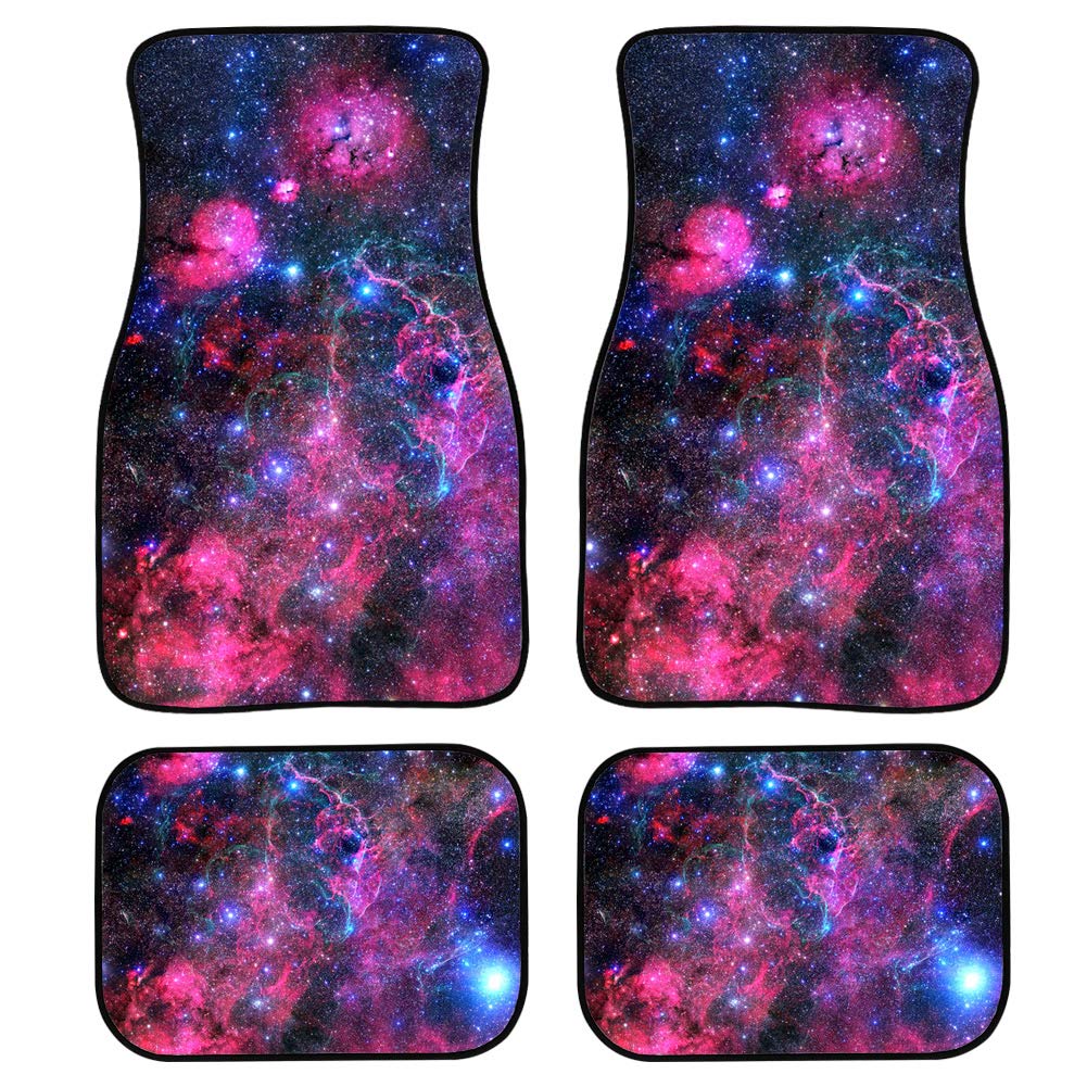 Showudesigns Fußmatten Teppich für Auto, SUV und LKW, Schutz, 4 Stück, weich und einfach auf den Sitzen, Galaxy Space Print Vorder- und Rücksitz, Teppich, Allwetterschutz, universelle Passform Showudesigns Fußmatten Teppich für Auto, SUV und LKW, Schutz, 4 Stück, weich und einfach auf den Sitzen, Galaxy Space Print Vorder- und Rücksitz, Teppich, Allwetterschutz, universelle Passform von Showudesigns