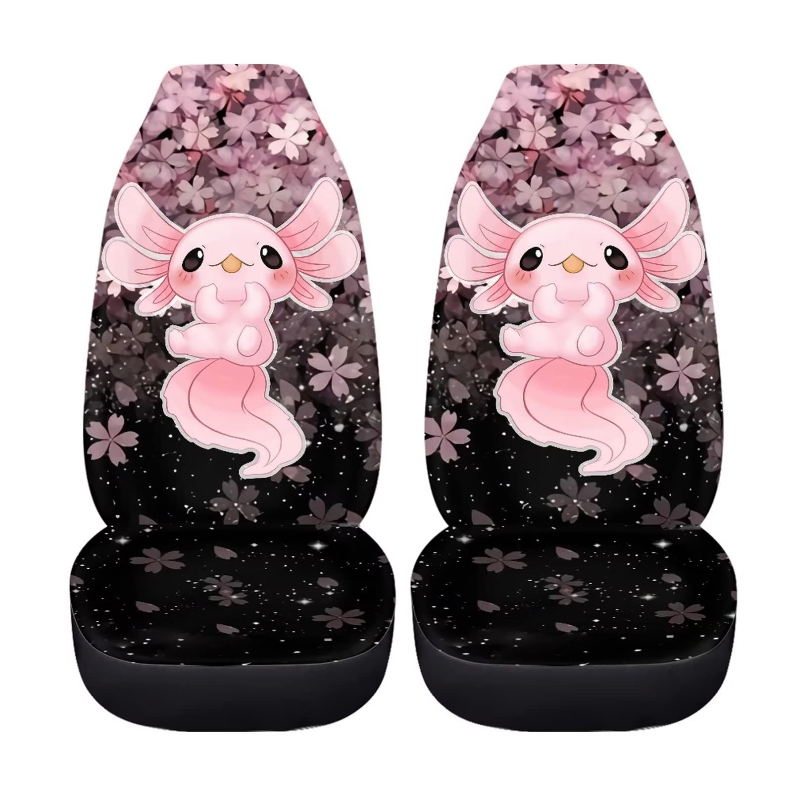Showudesigns Sakura Axolotl Autositzbezüge für Frauen nur Vordersitze Universal Stretch Vordersitzschoner Autozubehör Rosa Kirschblüte Blume Auto Dekor Geschenke Showudesigns Sakura Axolotl Autositzbezüge für Frauen nur Vordersitze Universal Stretch Vordersitzschoner Autozubehör Rosa Kirschblüte Blume Auto Dekor Geschenke von Showudesigns