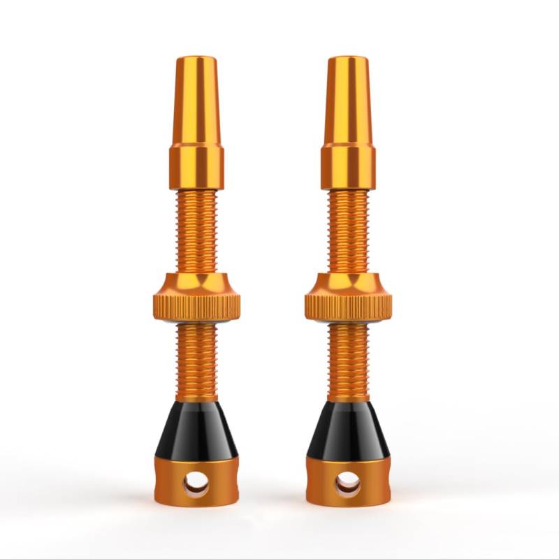 Shredr. Tubeless Ventile Set, orange | Presta Ventile für Schlauchlos-Reifen | Superleichtes Alu, orange eloxiert, französisches Ventil | Für Normale Tubeless-Felgen… von Shredr.
