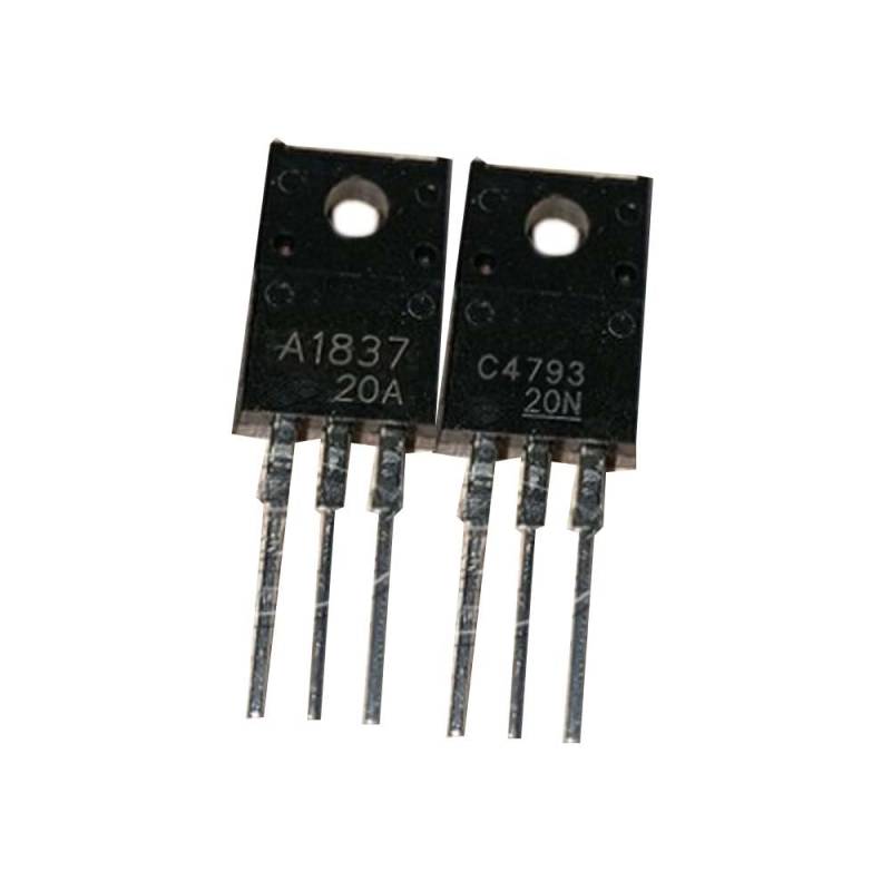 10 Stück A1837 C4793 2SA1837 2SC4793 (5 Stück * A1837 + 5 Stück * C4793) TO-220F Stereo-Paar-Röhre von Shunfaifuda