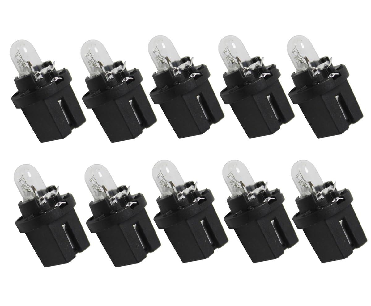 12V 2W T5 B8.5D Light Bulb Dashboard Light Bulb Set for Car Dashboard Light Light Yellow Halogen (5) von ShuoHui