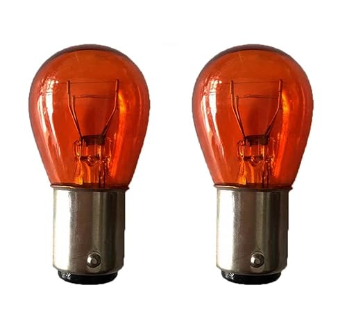 ShuoHui Amber Rück- Bremslicht Lampe BAY15d P21/5 Watt P21/5W 12V KFZ-Lampe Bremslicht Rücklicht Glühlampe Kugellampe (2) von ShuoHui
